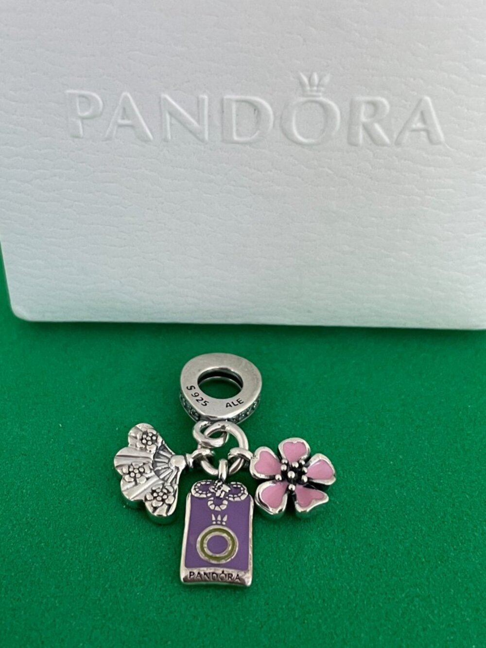 Japanese Sakura, Omamori&Fan Dangle Pandora Charm - Picture 2 of 6